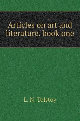 Book cover for Articles about art and literature. book One