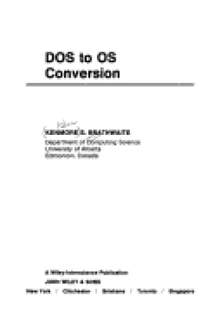 Cover of Disc Operating Systems to Operating Systems Conversion