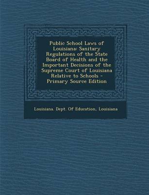 Book cover for Public School Laws of Louisiana