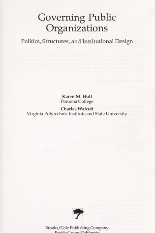 Cover of Governing Public Organizations