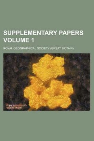 Cover of Supplementary Papers Volume 1