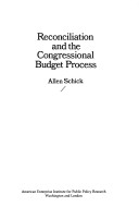 Book cover for Reconciliation and the Congressional Budget Process