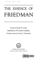 Cover of Essence of Friedman