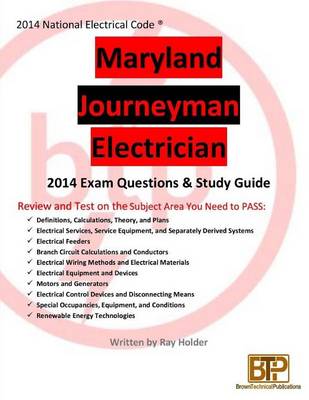 Book cover for Maryland 2014 Journeyman Electrician Study Guide & Exam Questions