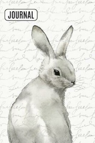Cover of Lined Journal Notebook Watercolor Rabbit