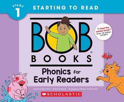 Book cover for Bob Books - Phonics for Early Readers Hardcover Bind-Up Phonics, Ages 4 and Up, Kindergarten (Stage 1: Starting to Read)
