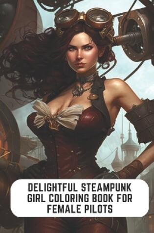 Cover of Delightful Steampunk Girl Coloring Book for Female Pilots