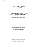 Book cover for Novemberland