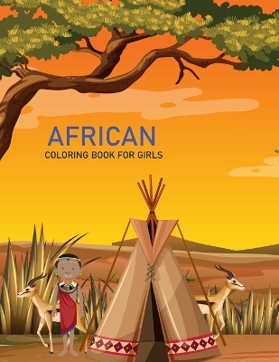 Book cover for African coloring book For Girls