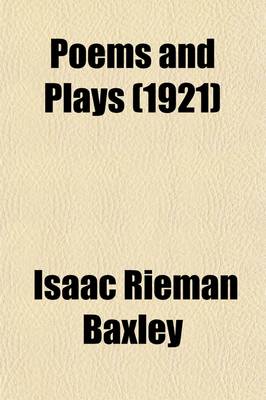 Book cover for Poems and Plays (Volume 2)