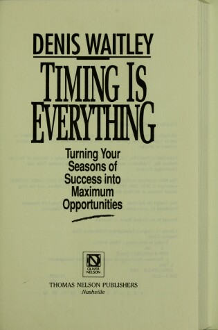 Cover of Timing is Everything