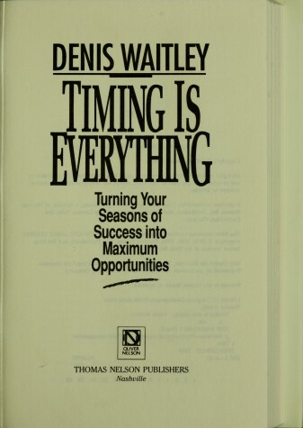 Book cover for Timing is Everything