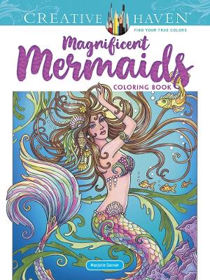 Book cover for Creative Haven Magnificent Mermaids Coloring Book