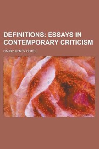 Cover of Definitions; Essays in Contemporary Criticism