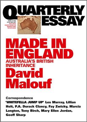 Book cover for Quarterly Essay 12 Made in England