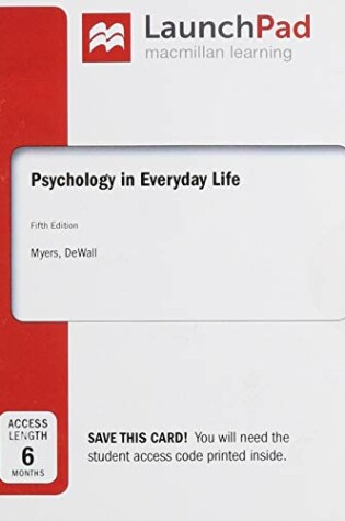 Cover of Launchpad for Psychology in Everyday Life (1-Term Access)