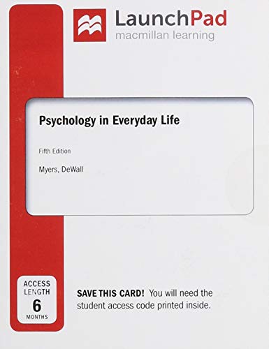 Book cover for Launchpad for Psychology in Everyday Life (1-Term Access)