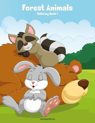 Book cover for Forest Animals Coloring Book 1