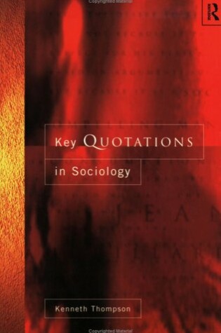 Cover of Key Quotations in Sociology
