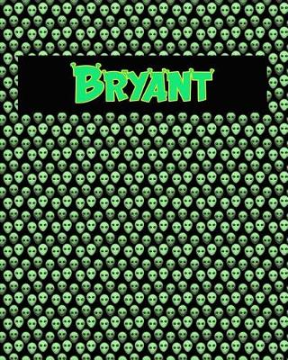 Book cover for 120 Page Handwriting Practice Book with Green Alien Cover Bryant