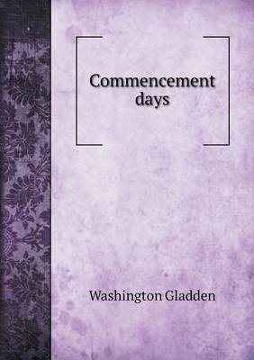 Book cover for Commencement days