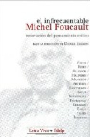 Cover of El Infrecuentable Michel Foucault