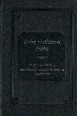 Cover of Sefer Hasichos 5698 - English