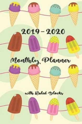 Cover of 2019-2020 Monthly Planner with Ruled Blocks