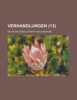 Book cover for Verhandlungen (13)