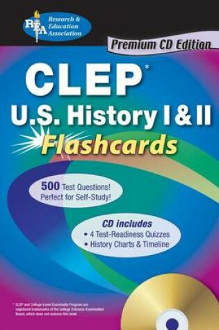 Cover of CLEP(R) U.S. History I & II Flashcards W/CD