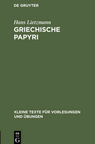 Cover of Griechische Papyri