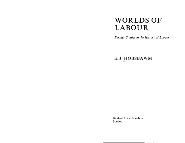 Book cover for Worlds of Labour