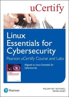 Book cover for Linux Essentials for Cybersecurity Pearson uCertify Course and Labs Access Card