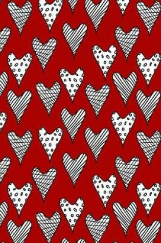 Cover of Bullet Journal Notebook Abstract Hearts Pattern 1