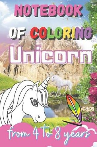 Cover of notebook of coloring