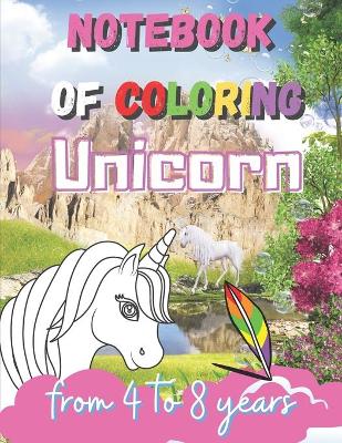 Book cover for notebook of coloring