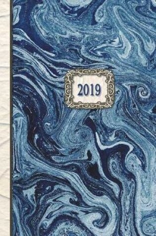 Cover of 2019 Planner - Marbled Blue