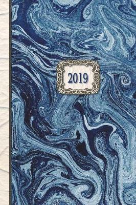 Cover of 2019 Planner - Marbled Blue