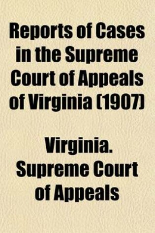 Cover of Reports of Cases in the Supreme Court of Appeals of Virginia (Volume 20)