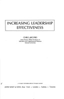 Cover of Increasing Leadership Effectiveness