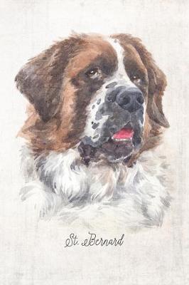 Book cover for St. Bernard Dog Portrait Notebook