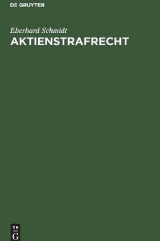 Cover of Aktienstrafrecht