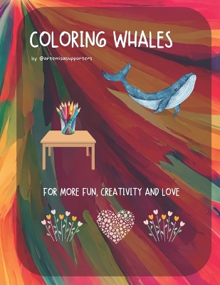 Book cover for Coloring Book Whales for Kids and Adults