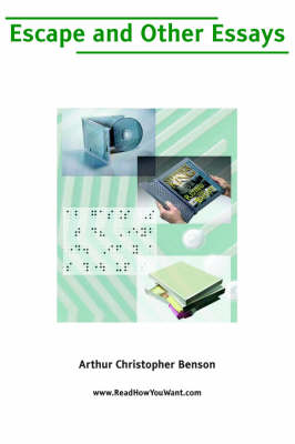 Book cover for Escape and Other Essays (Large Print)