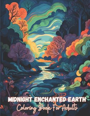 Book cover for Midnight Enchanted Earth Coloring Book