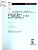 Book cover for Solid State Lasers for Application to Inertial Confinement Fusion