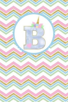 Book cover for Unicorn Monogram Journal - Letter B