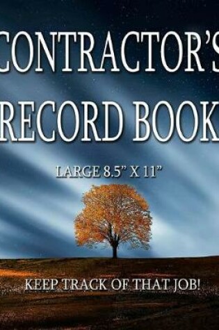 Cover of Contractor's Record Book - Large 8.5 X 11