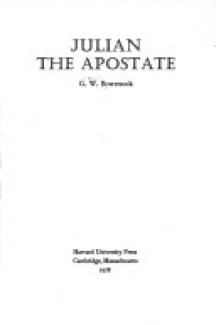 Cover of Julian the Apostate (Cloth)