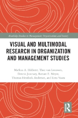 Cover of Visual and Multimodal Research in Organization and Management Studies